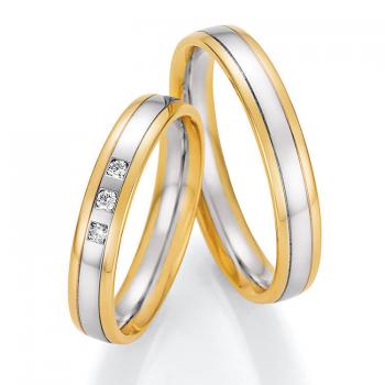 Nowotny-Collection Ruesch Trauringe Weiss-Gelbgold 66/60170-040 + 66/60180-040